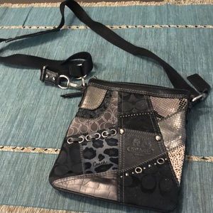 Coach cross over body purse!  Patched look!